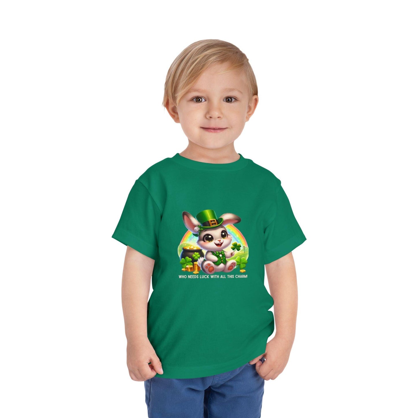 Who Needs Luck with All This Charm? Toddler Tee - Spread Luck and Laughter! 🍀🍀 - Whippie's