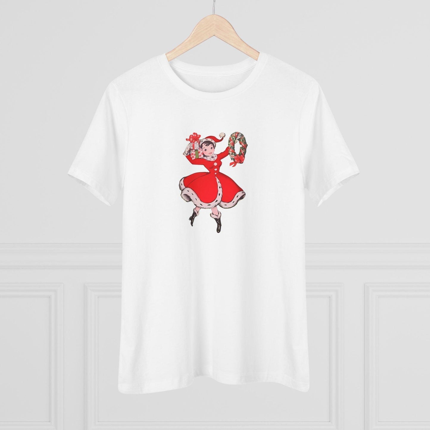 Retro Woman with Wreath - Women's Softstyle Tee - Whippie's