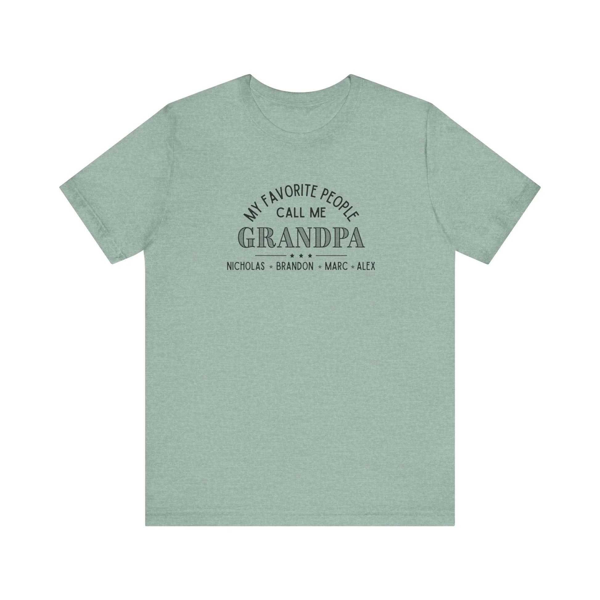 My Favorite People Call Me Grandpa - Personalized Unisex Jersey Tee - Whippie's