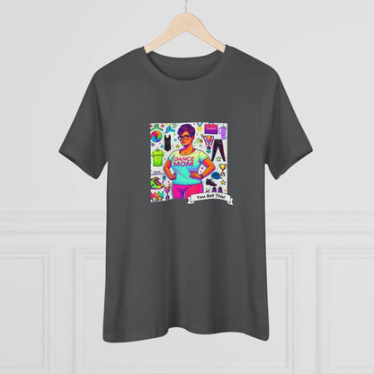 Dance Mom: "You've Got This" - Brunette with Glasses Mom - Short Hair - Boy Dancer - Women's Softsyle Tee - Whippie's