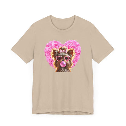 Yorkie Love Unisex Jersey Tee - 💖 Cuteness Overload! 💖 - Whippie's