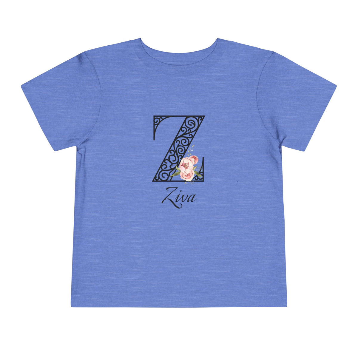 Floral Letter: Letter Z - Peony Toddler Tee - Personalizable