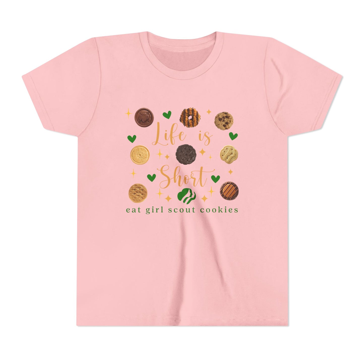 Life is Short, Eat Girl Scout Cookies Tee | Youth (ABC)