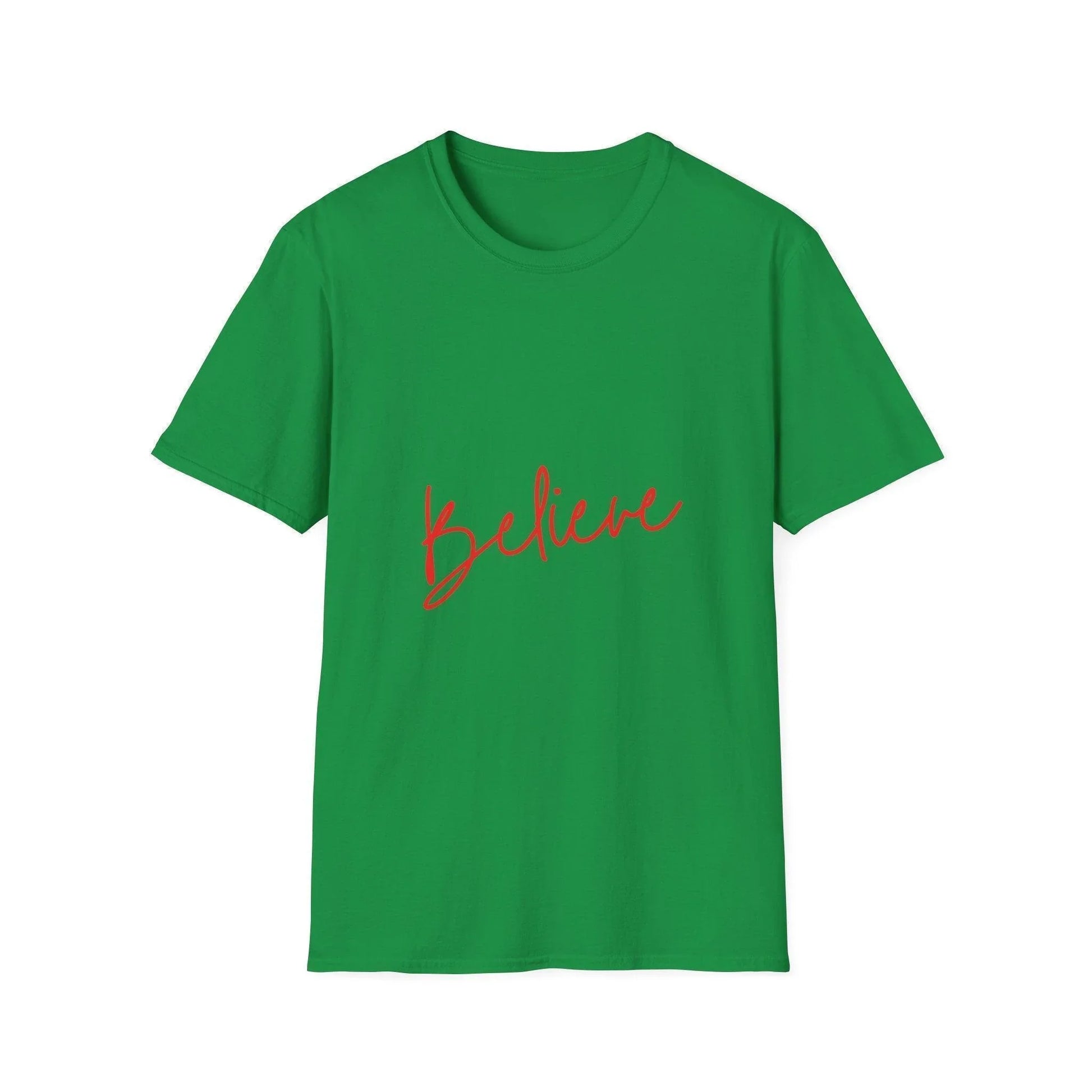 Believe ✨ Spread the Magic of Christmas! 🎅🎄 - Unisex Softstyle T-shirt - Whippie's