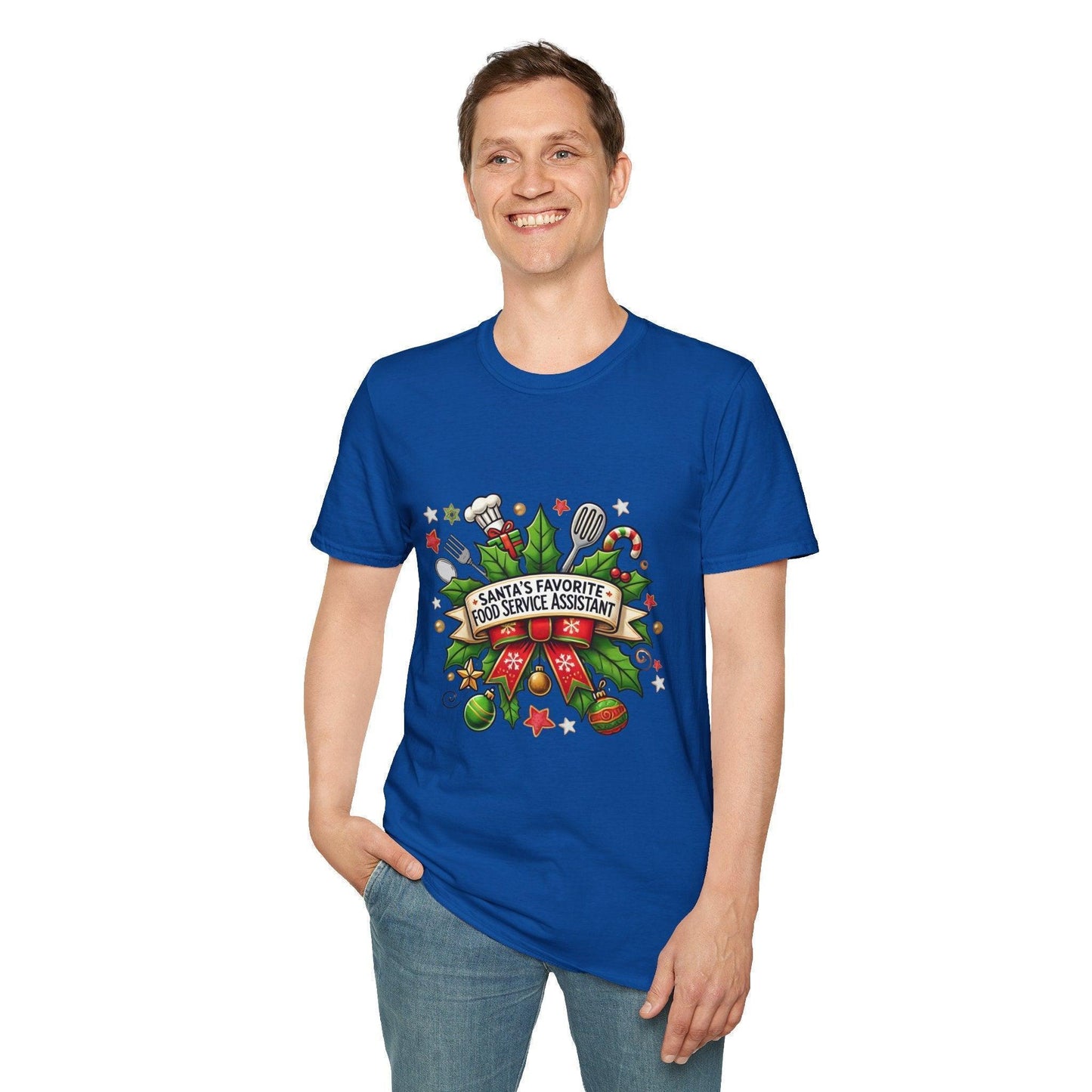Santa's Favorite School Food Service Assistant Unisex Tee 🍽️🎅 - Whippie's