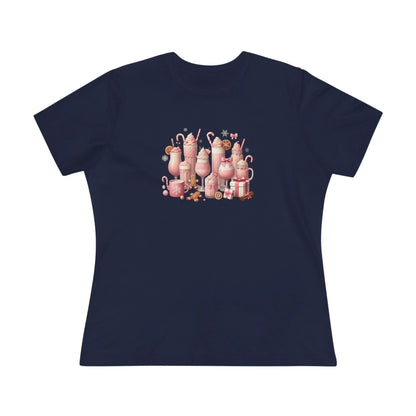 💖☕ Pretty in Pink Holiday Coffee ❄️🎀 - Women's Softstyle Tee - Whippie's