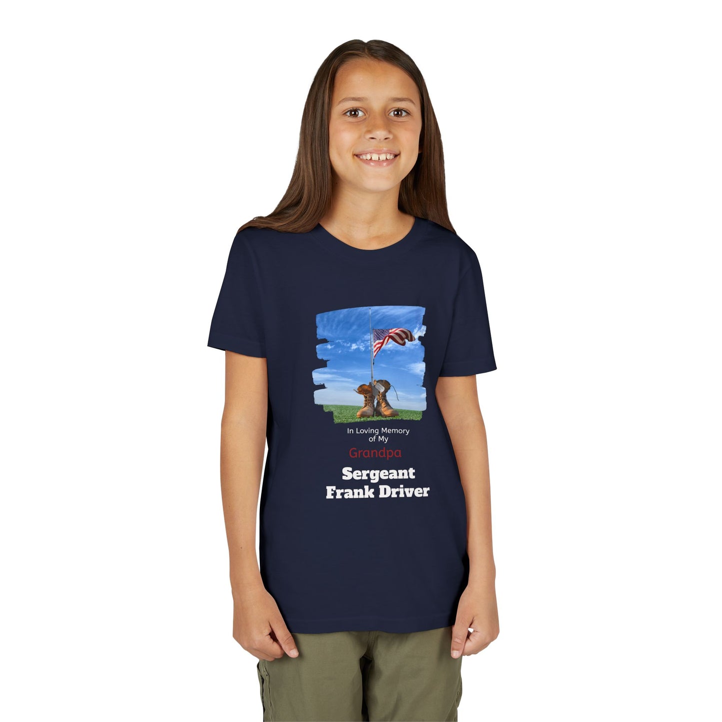 Memorial Day Military Boots - Youth T-shirt - Personalizable