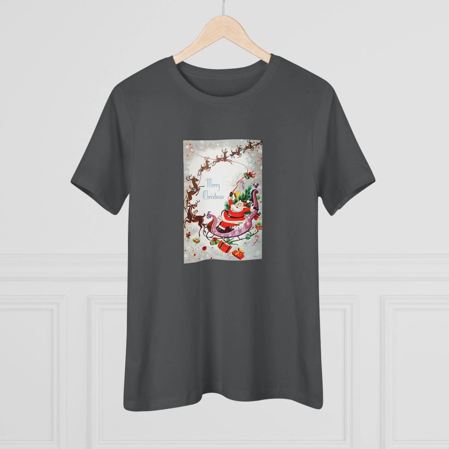 Merry Christmas - Santa and His Sleigh - Women's Tee - Whippie's