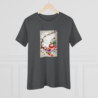 Merry Christmas - Santa and His Sleigh - Women's Tee - Whippie's