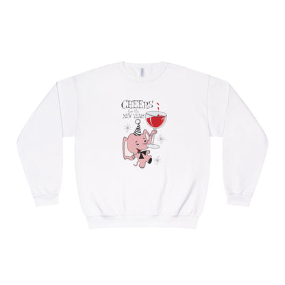 New Year Sweatshirt | Retro Cheers Mid-Century Crewneck