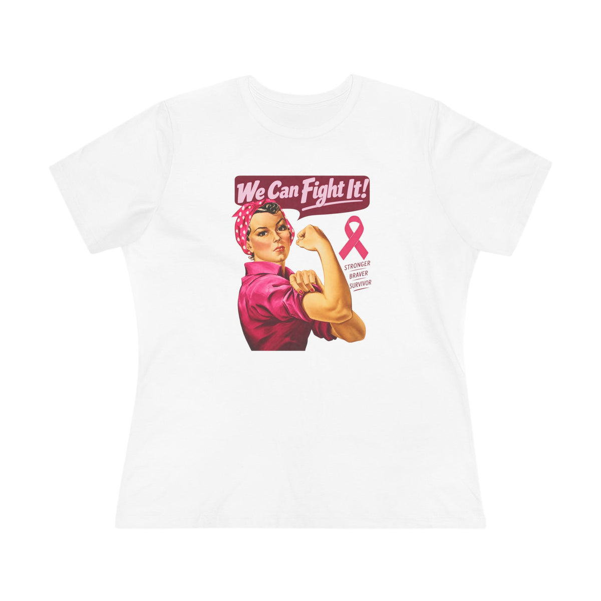 We Can Fight It Breast Cancer Awareness Shirt | Vintage Riveter Women’s Tee