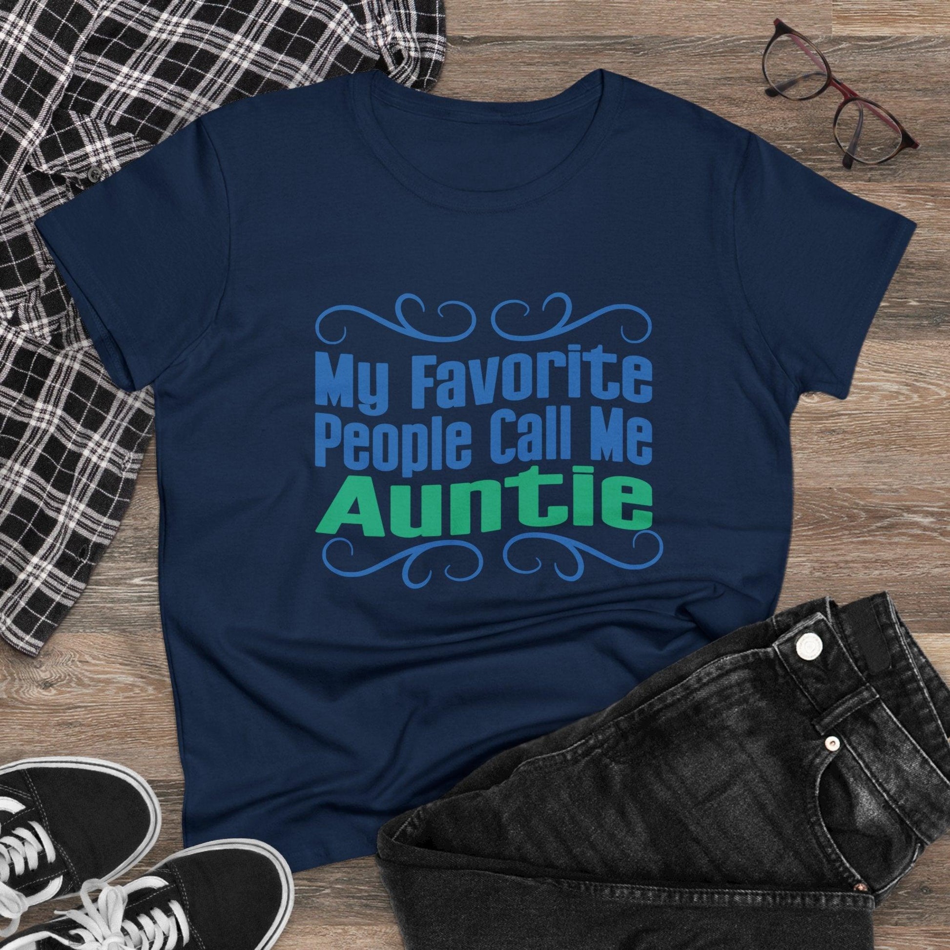 👩‍👧 My Favorite People Call Me AUNTIE 💖 Women's Tee ✨ The best aunties get promoted to favorite! - Whippie's