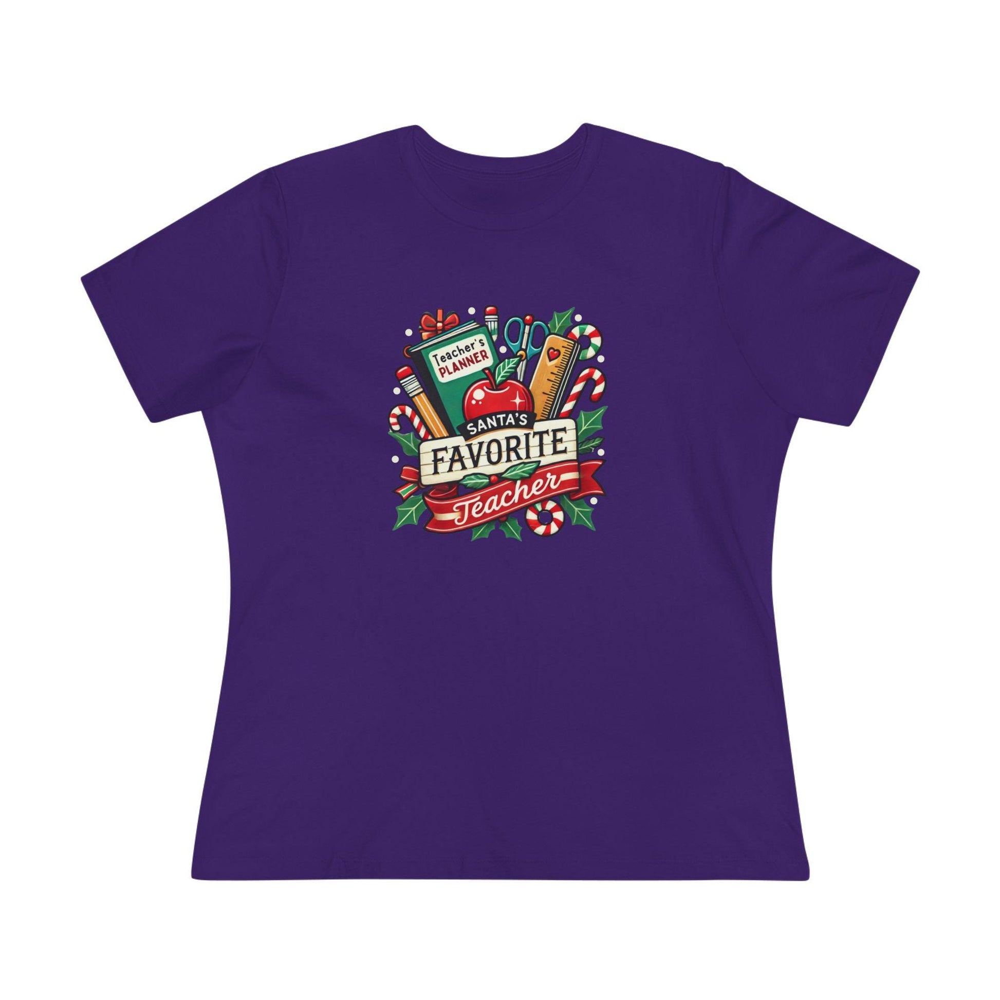 Santa's Favorite Teacher - Spreading Holiday Cheer in the Classroom! 🎅🎄 Women's Softstyle Tee - Whippie's