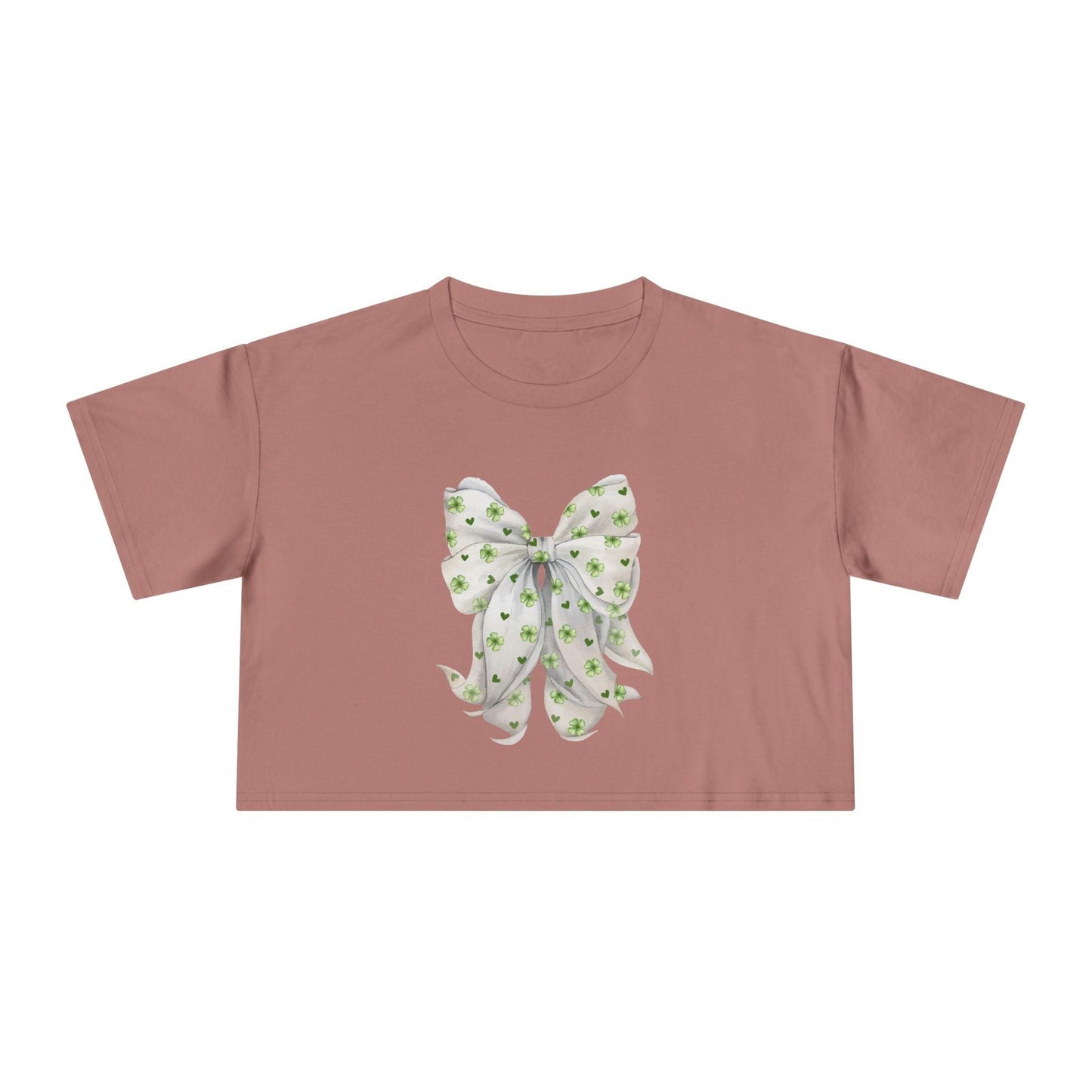 Shamrock Hearts Women's Cropped Tee - Spread the Luck and Love! - Whippie's