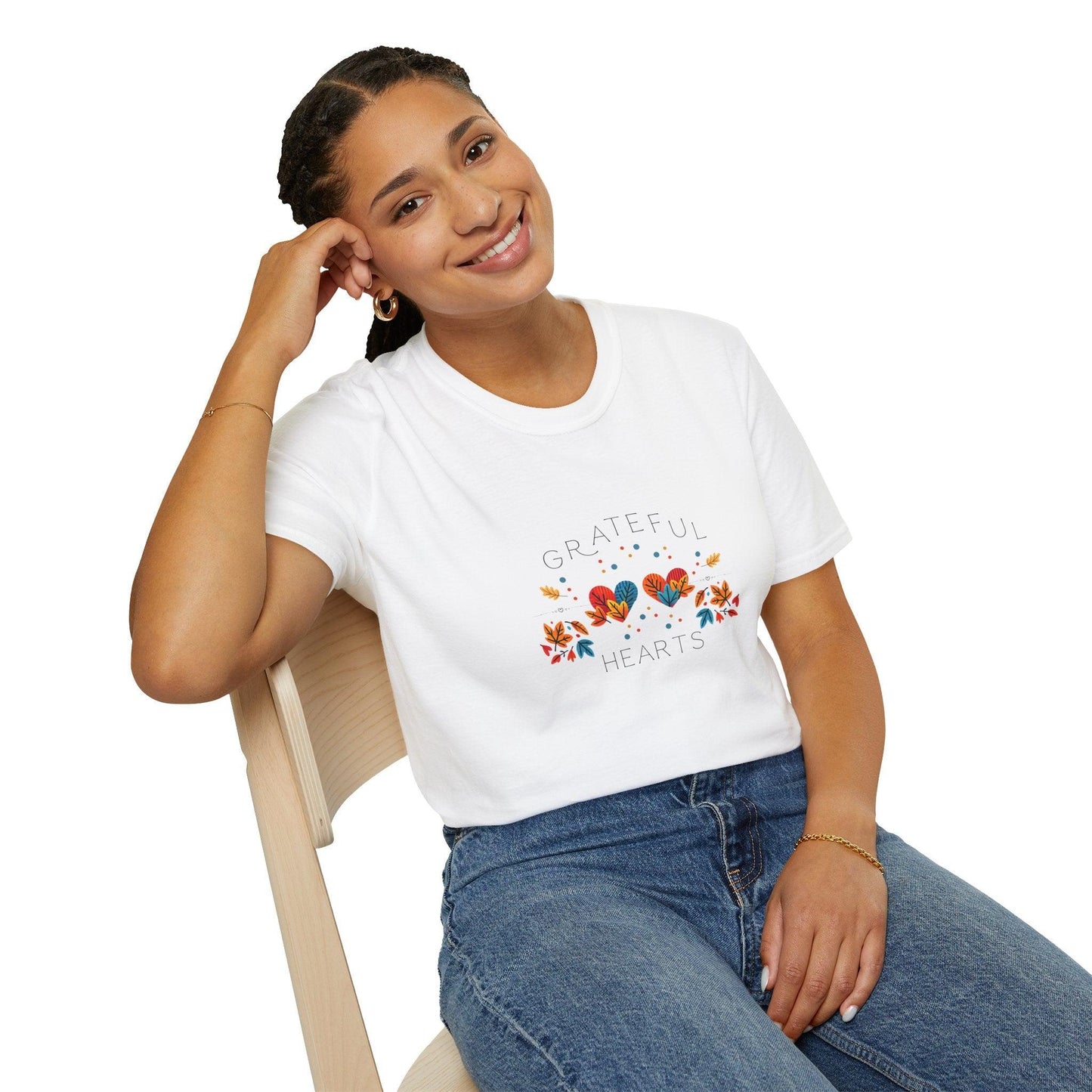 Grateful Hearts - A Family Affair 🧡💛❤️ - Two Hearts - Unisex T-Shirt - Whippie's