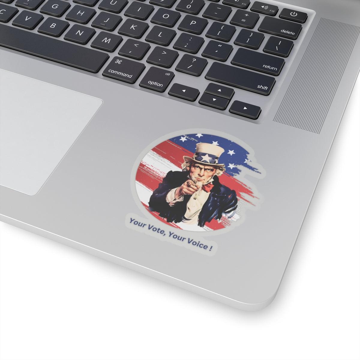 Your Vote, Your Voice! - Kiss-Cut Stickers - Whippie's