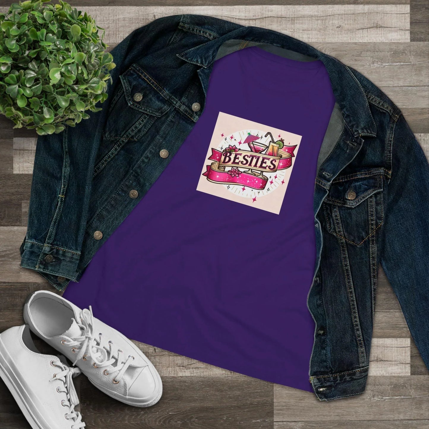 Besties - Two Pink Cocktails - Women's Softstyle Tee - Whippie's