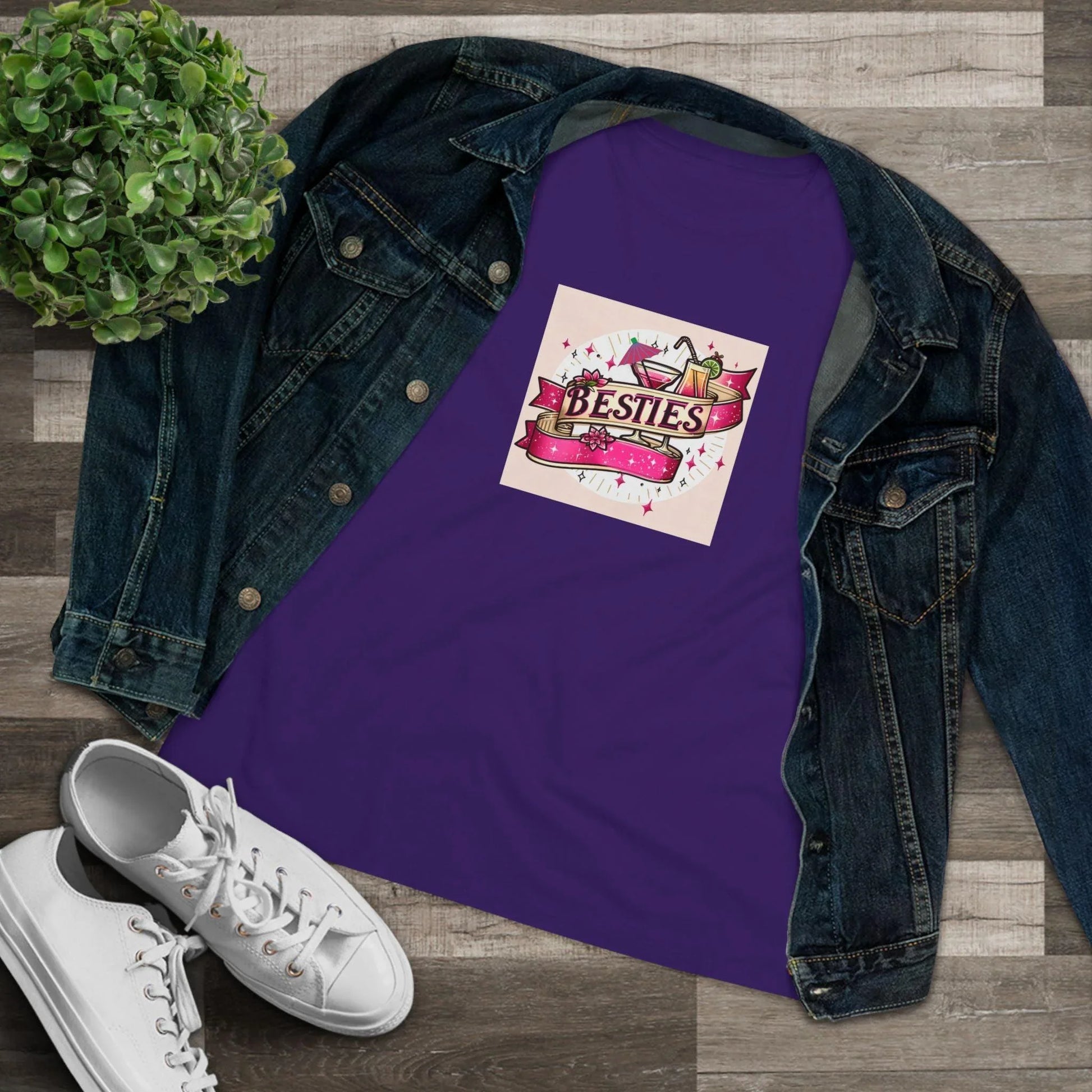 Besties - Two Pink Cocktails - Women's Softstyle Tee - Whippie's