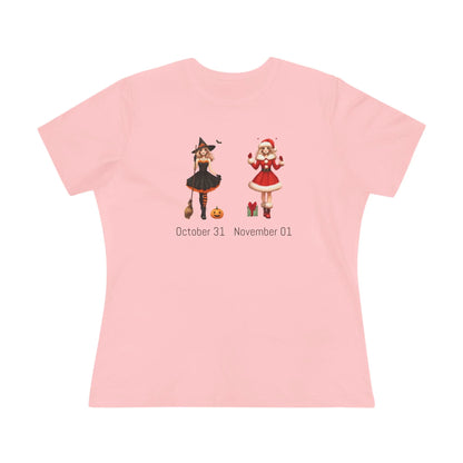 Halloween Christmas Transition Tee | Women's Softstyle Shirt