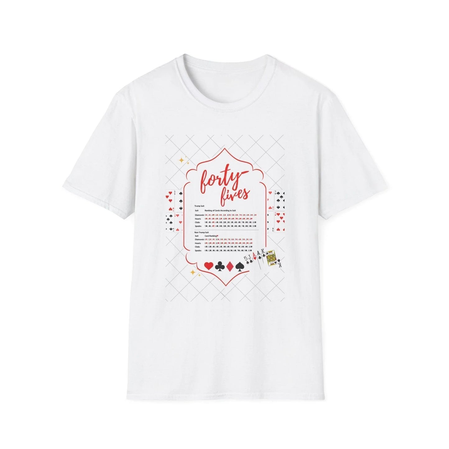 Forty-Fives Card Rankings - Unisex T-Shirt - Whippie's