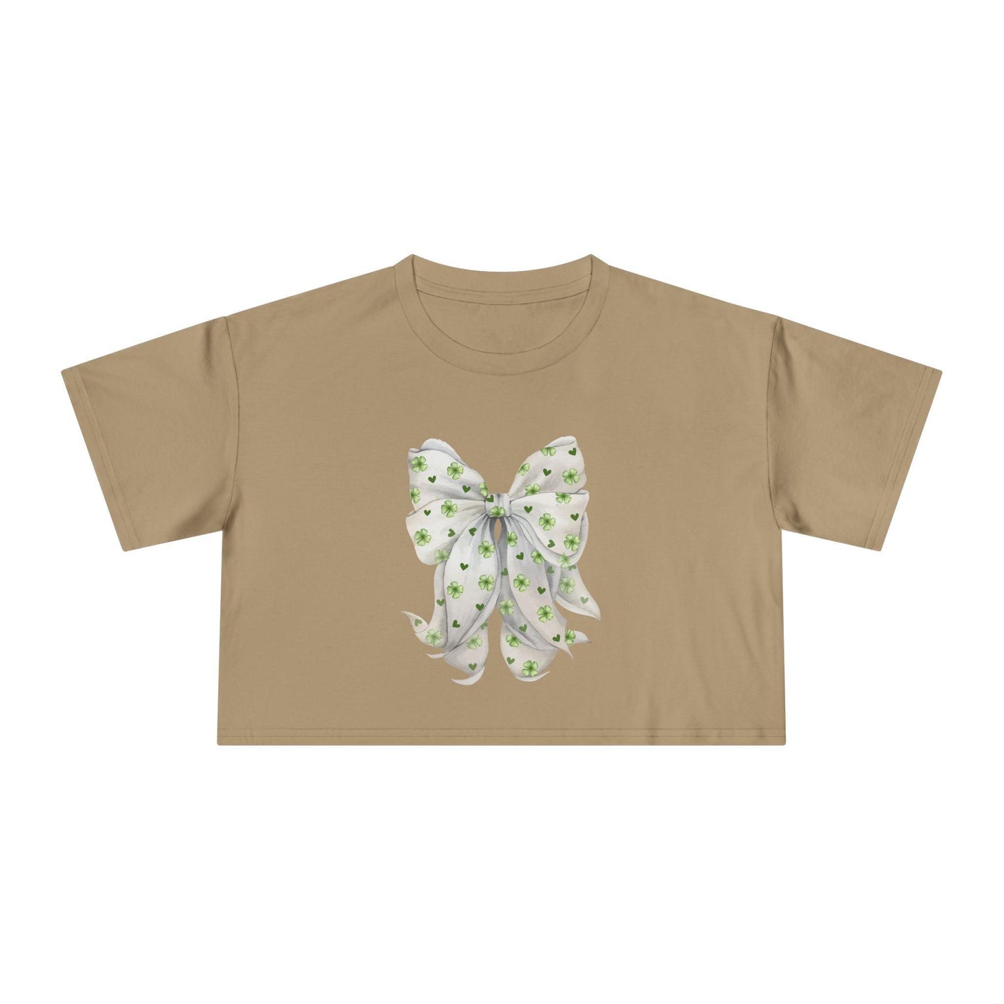 Shamrock Hearts Women's Cropped Tee - Spread the Luck and Love! - Whippie's