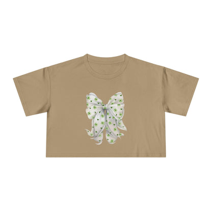 Shamrock Hearts Women's Cropped Tee - Spread the Luck and Love! - Whippie's
