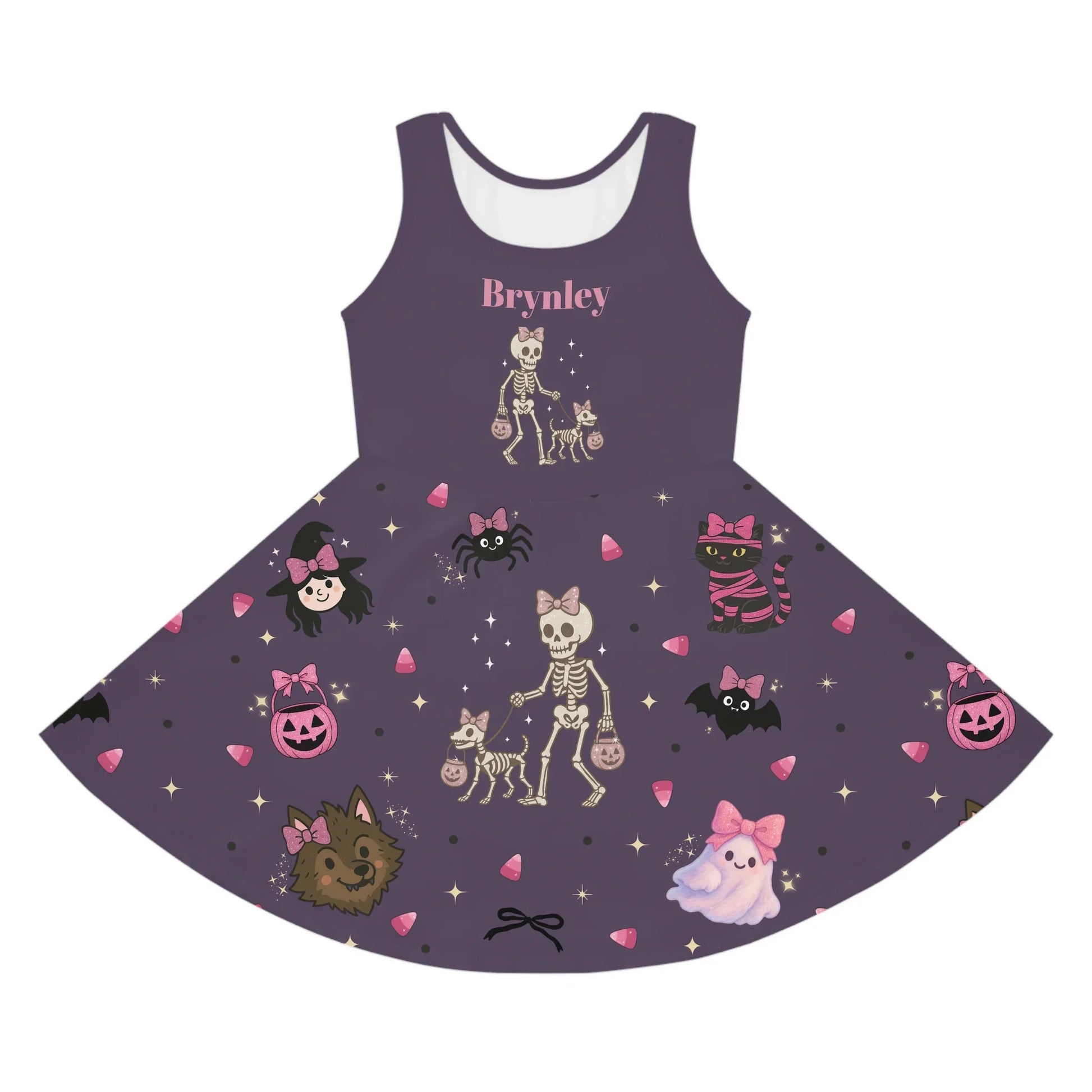 Pink Halloween Squad Sleeveless Sundress - Personalizable - Whippie's