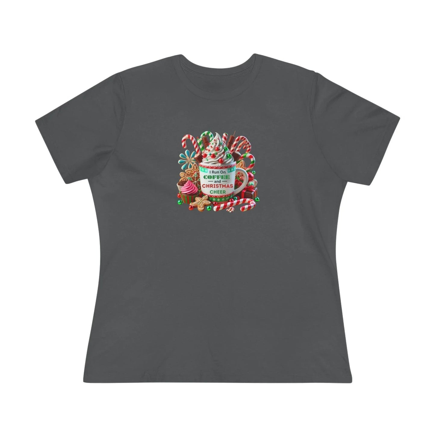 ☕🎄 I Run on Coffee & Christmas Cheer 🎁🌟 - Women's Softstyle Tee - Whippie's