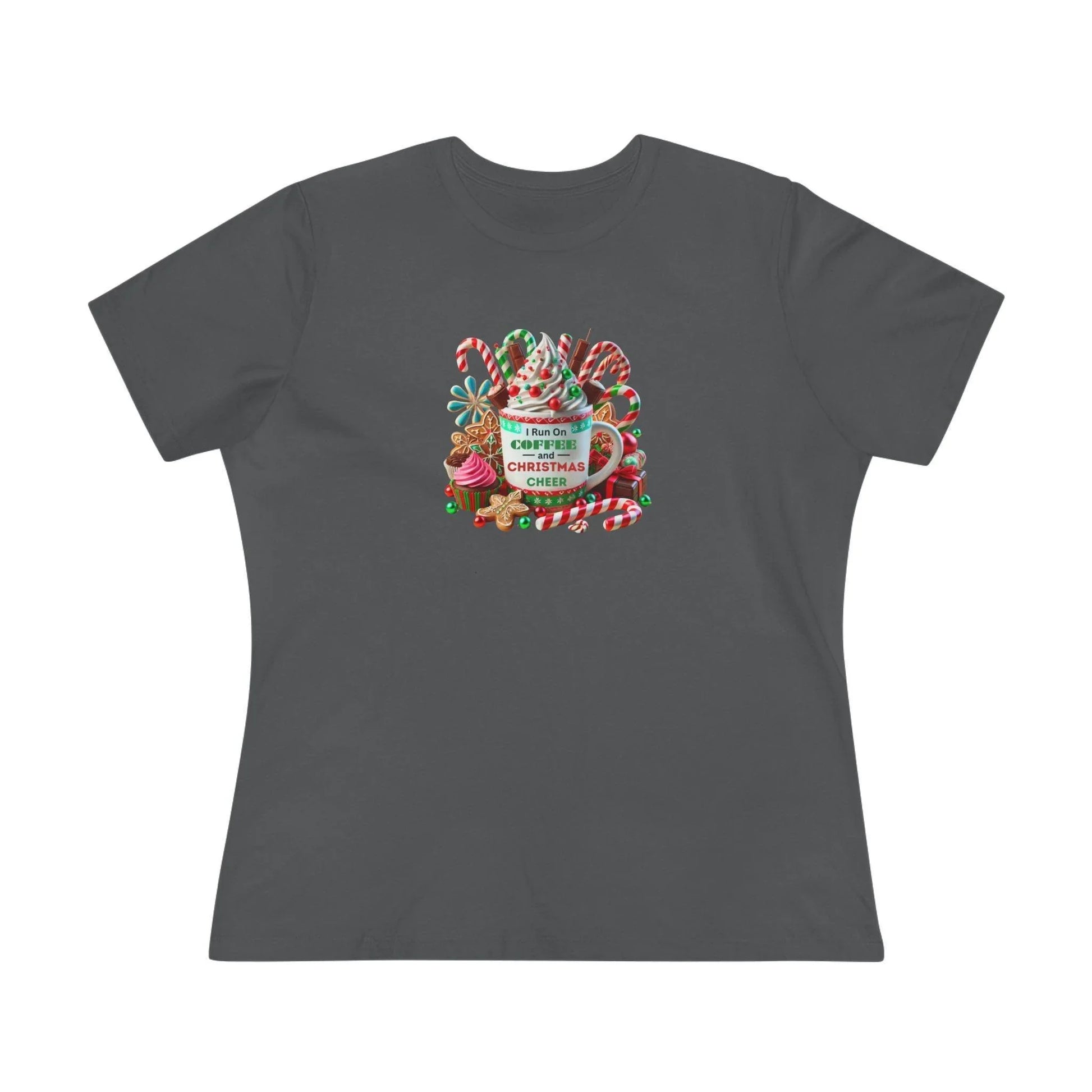 ☕🎄 I Run on Coffee & Christmas Cheer 🎁🌟 - Women's Softstyle Tee - Whippie's