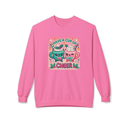 ☕ Have a Cup of Cheer! 😊 Unisex Fleece Sweatshirt ✨ - Whippie's