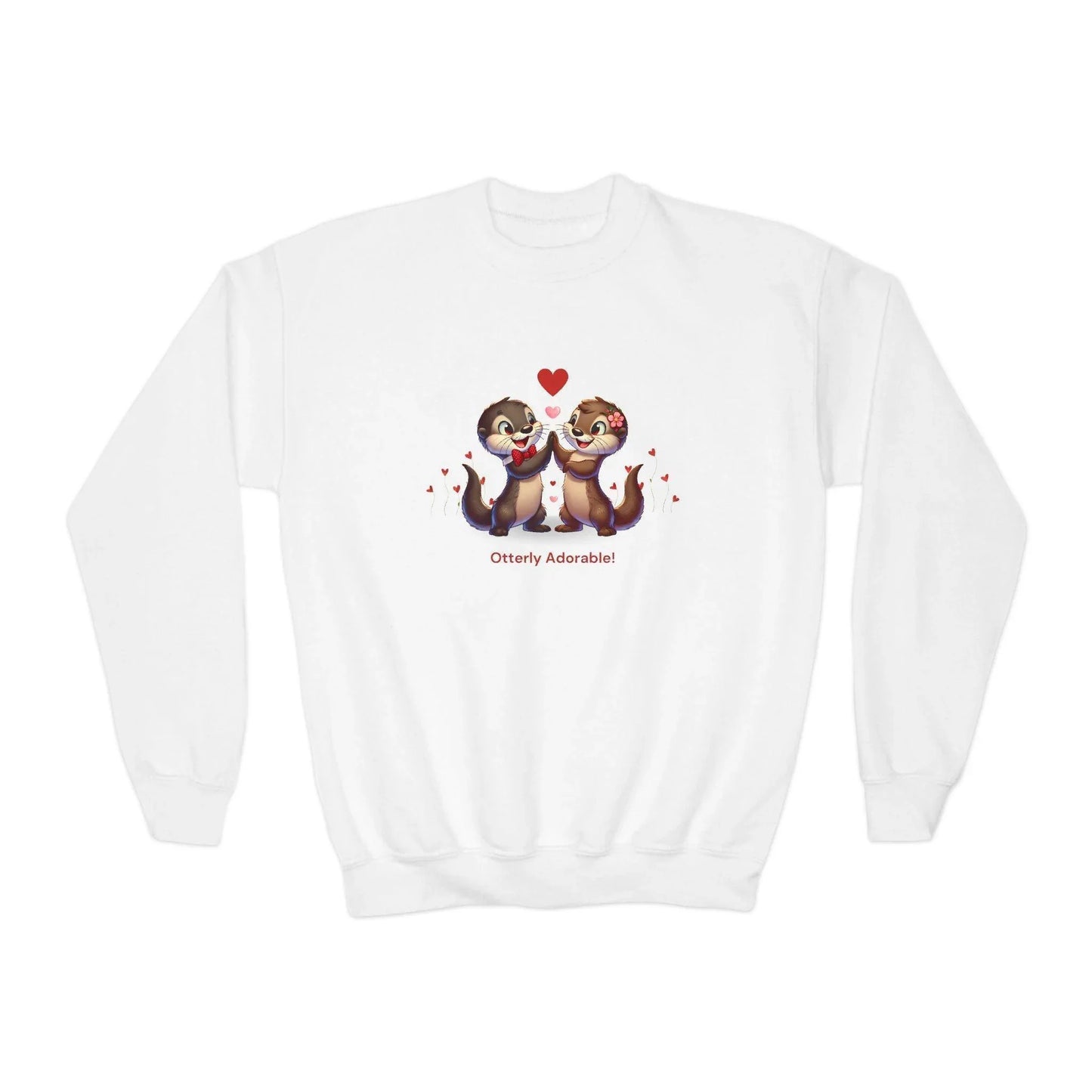 Otterly Adorable! Youth Crewneck Sweatshirt - Cute and Cozy 💖🦦 - Whippie's