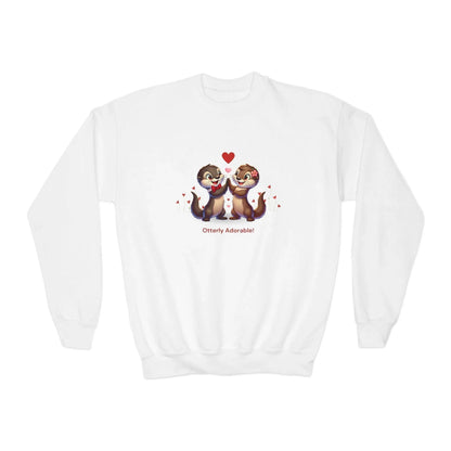Otterly Adorable! Youth Crewneck Sweatshirt - Cute and Cozy 💖🦦 - Whippie's