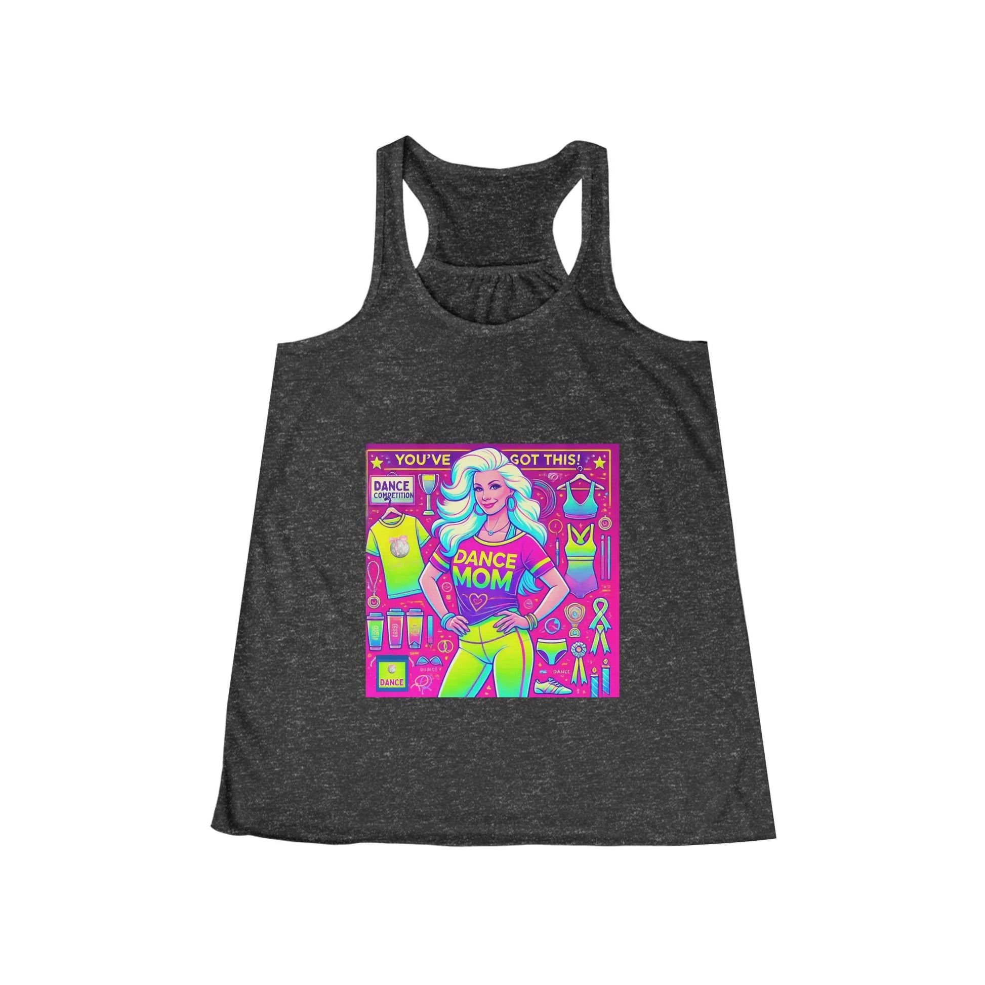 Dance Mom: You've Got This - White Haired Mom Flowy Racerback Tank - Whippie's