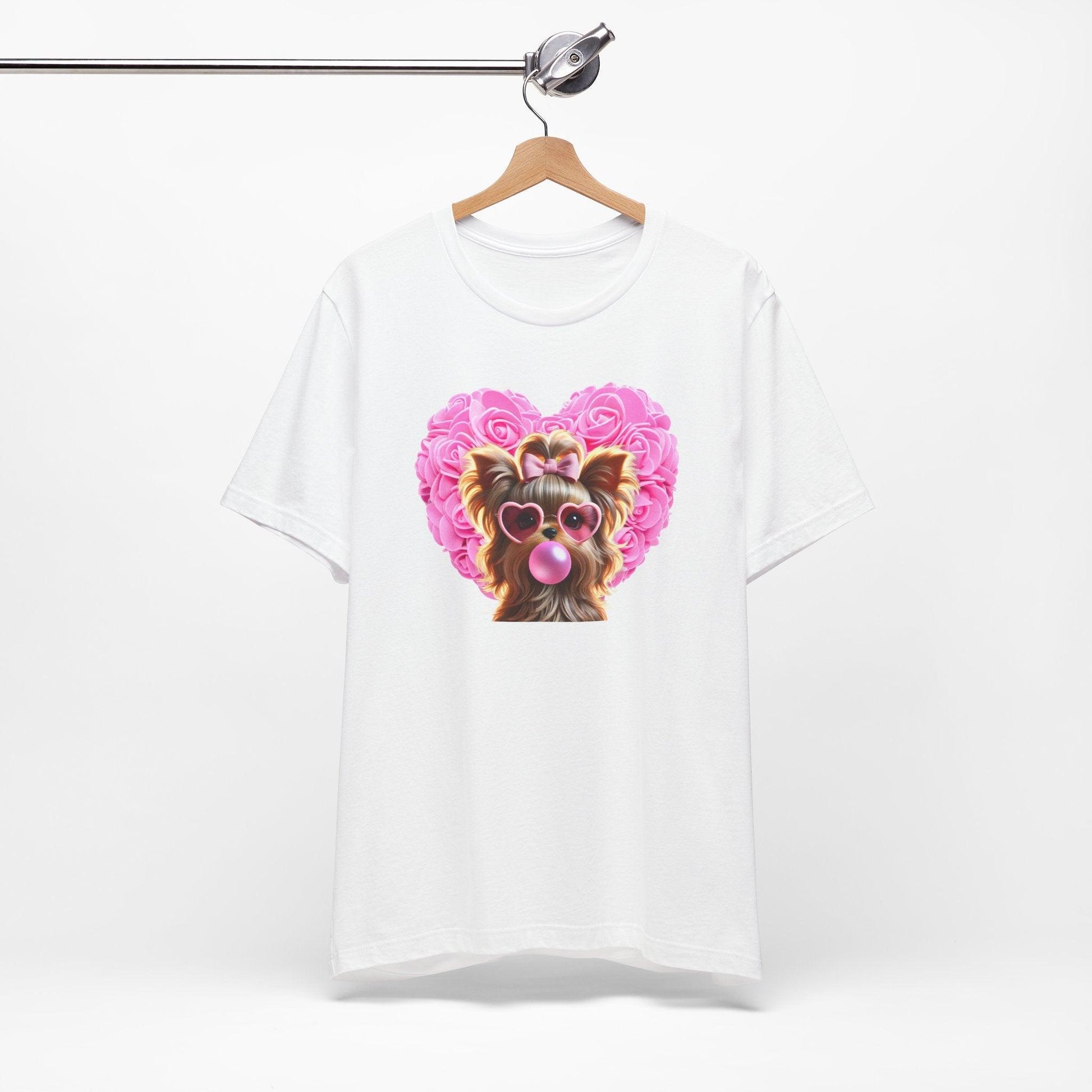 Yorkie Love Unisex Jersey Tee - 💖 Cuteness Overload! 💖 - Whippie's