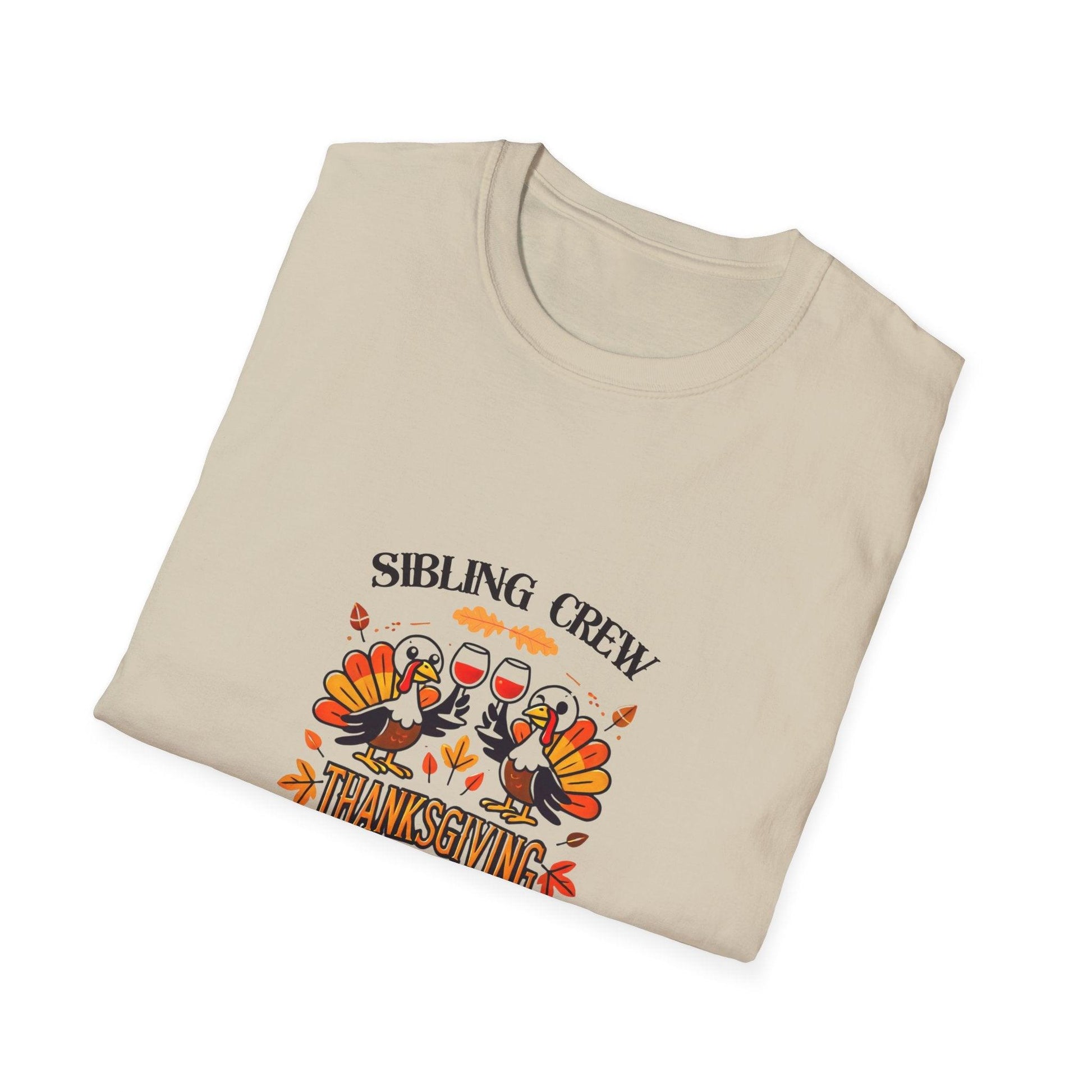 Thanksgiving Sibling Crew - Wine Unisex T-Shirt - Whippie's
