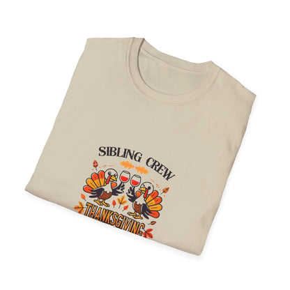 Thanksgiving Sibling Crew - Wine Unisex T-Shirt - Whippie's
