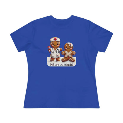 🍪🩹 "Did You Try Icing It?" 👩‍⚕️🎄 - Women's Softstyle Tee - Whippie's