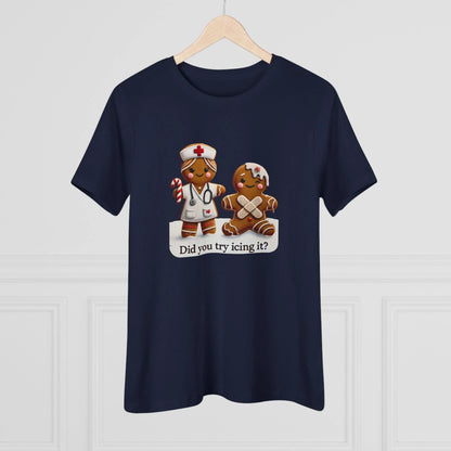 🍪🩹 "Did You Try Icing It?" 👩‍⚕️🎄 - Women's Softstyle Tee - Whippie's