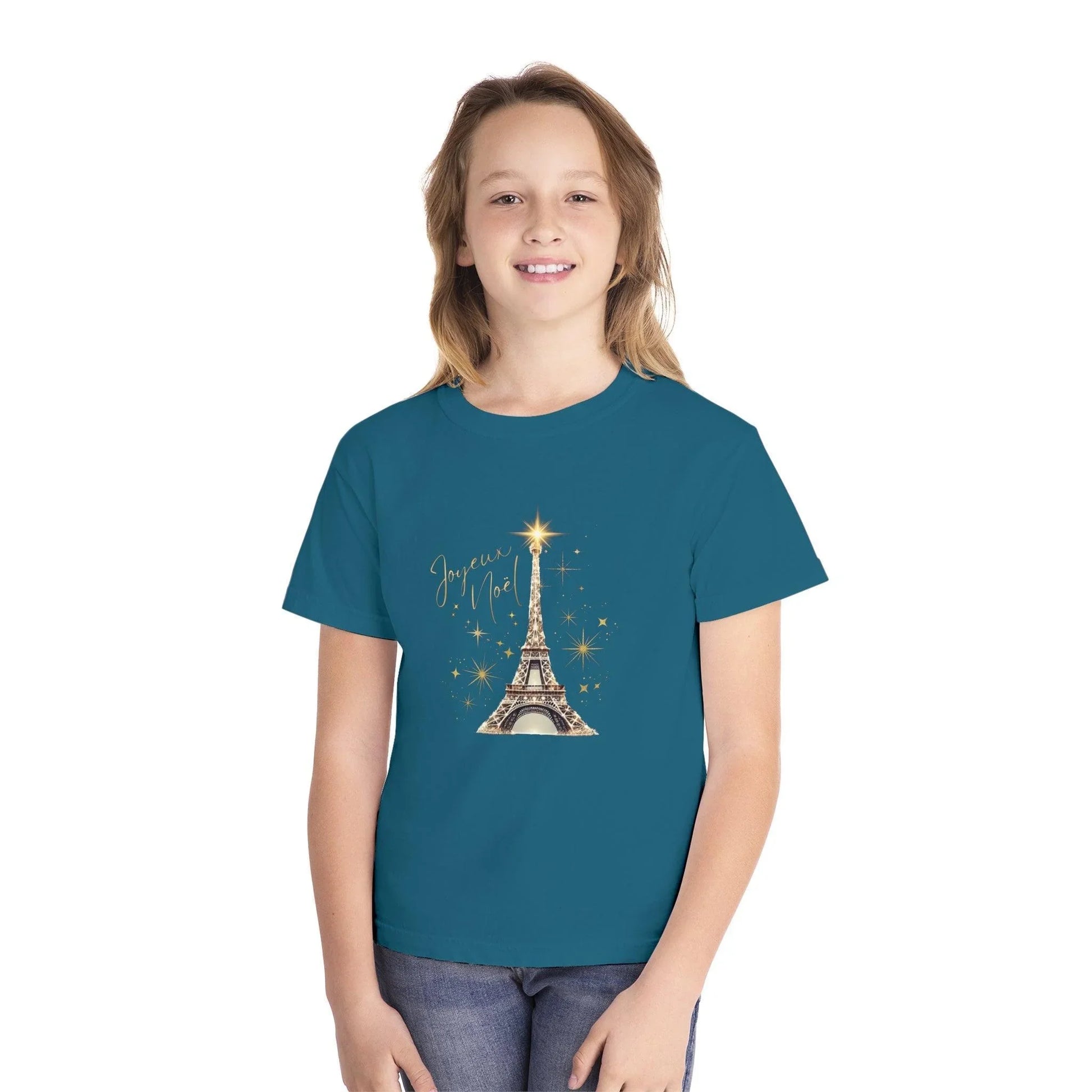✨ Joyeux Noël Youth Midweight Tee 🗼 A touch of Parisian elegance for your little one. - Whippie's