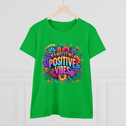 ✨ Manifesting Positive Vibes 🌈 Women's Tee 🌼 - Whippie's