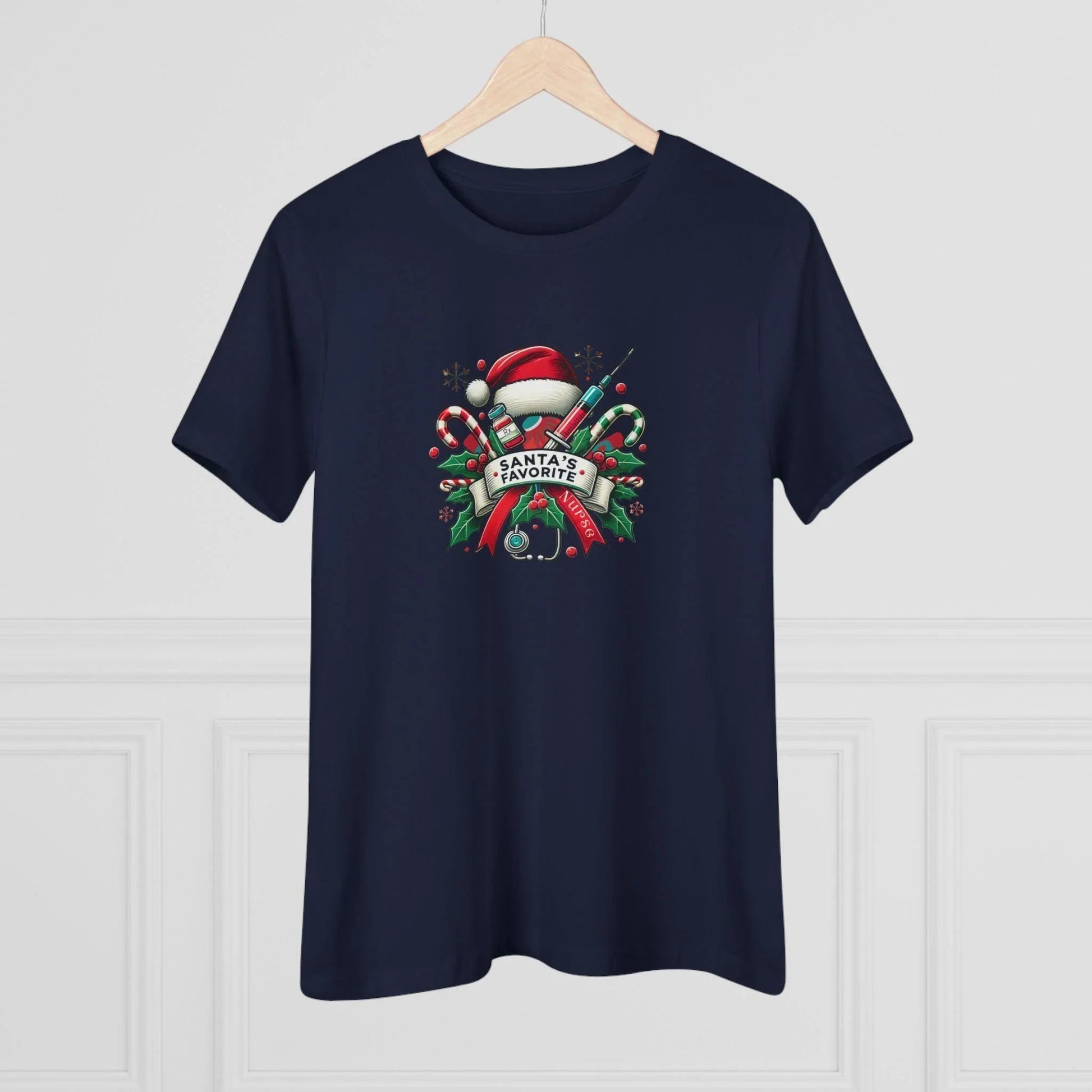 Santa's Favorite School Nurse - Women's Softstyle Tee - Whippie's