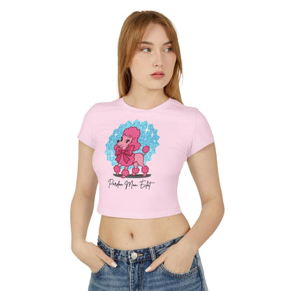 Pardon Mon Éclat (Excuse My Sparkle) Pink Poodle Women's Baby Tee - Whippie's