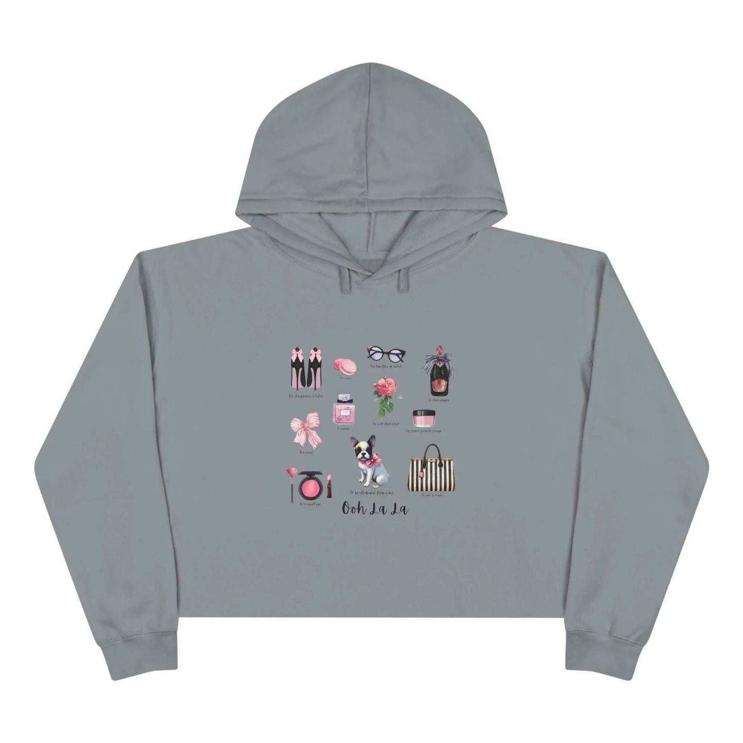 Ooh La La! French Chic Crop Hoodie - Whippie's