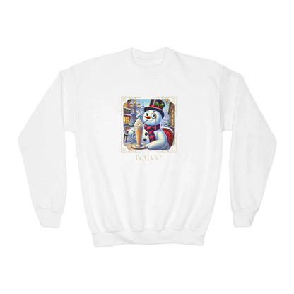 ☃️ Boujee Snowman ☕ Youth Crewneck Sweatshirt ✨ - Whippie's