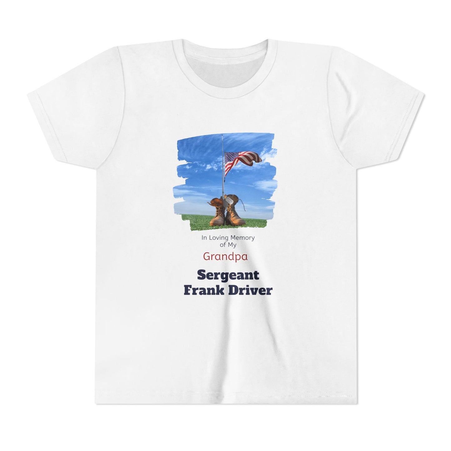 Memorial Day Military Boots - Youth T-shirt - Personalizable