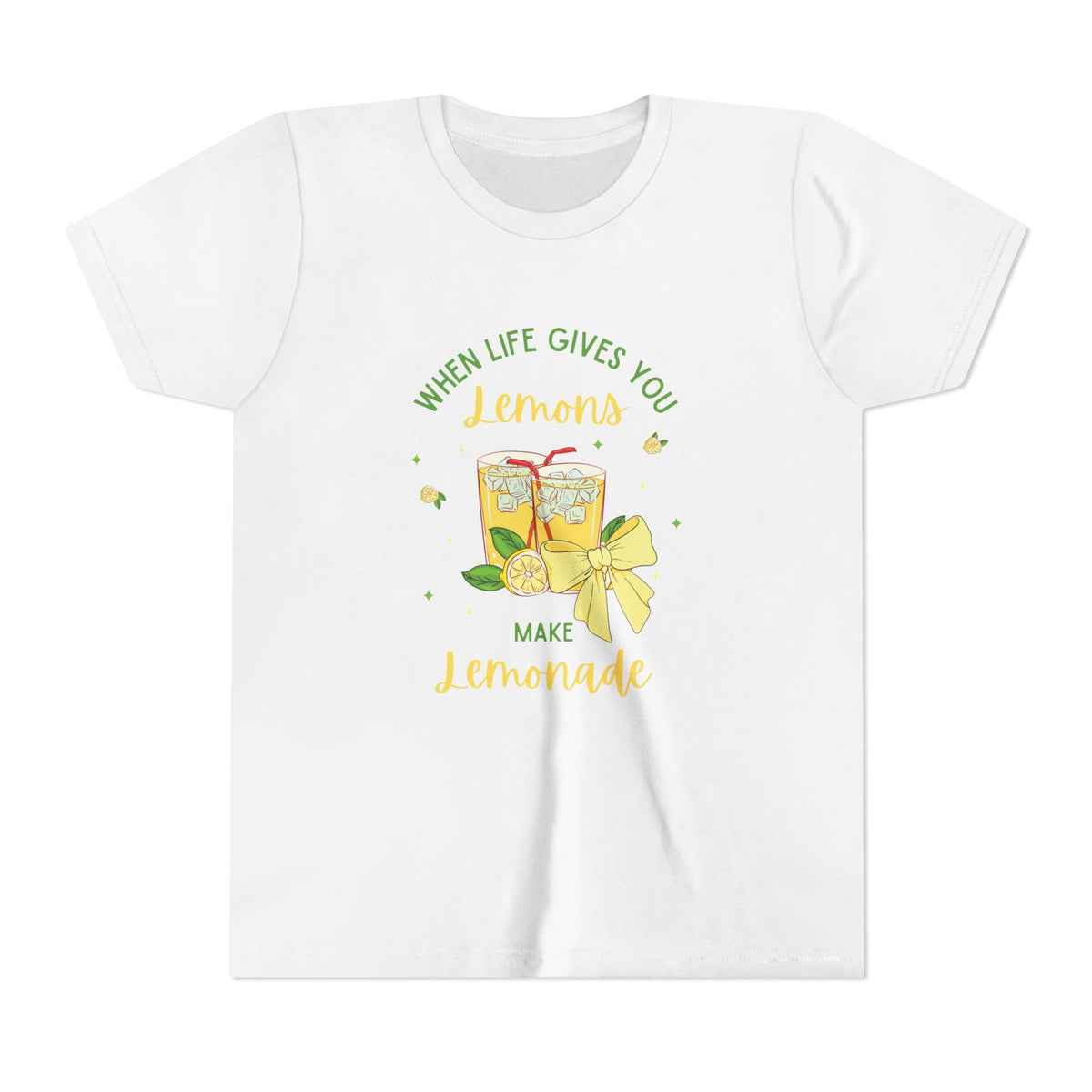 Lemonade Shirt for Girls | Squeeze the Day Bow Youth Tee