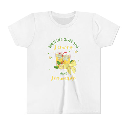 Lemonade Shirt for Girls | Squeeze the Day Bow Youth Tee