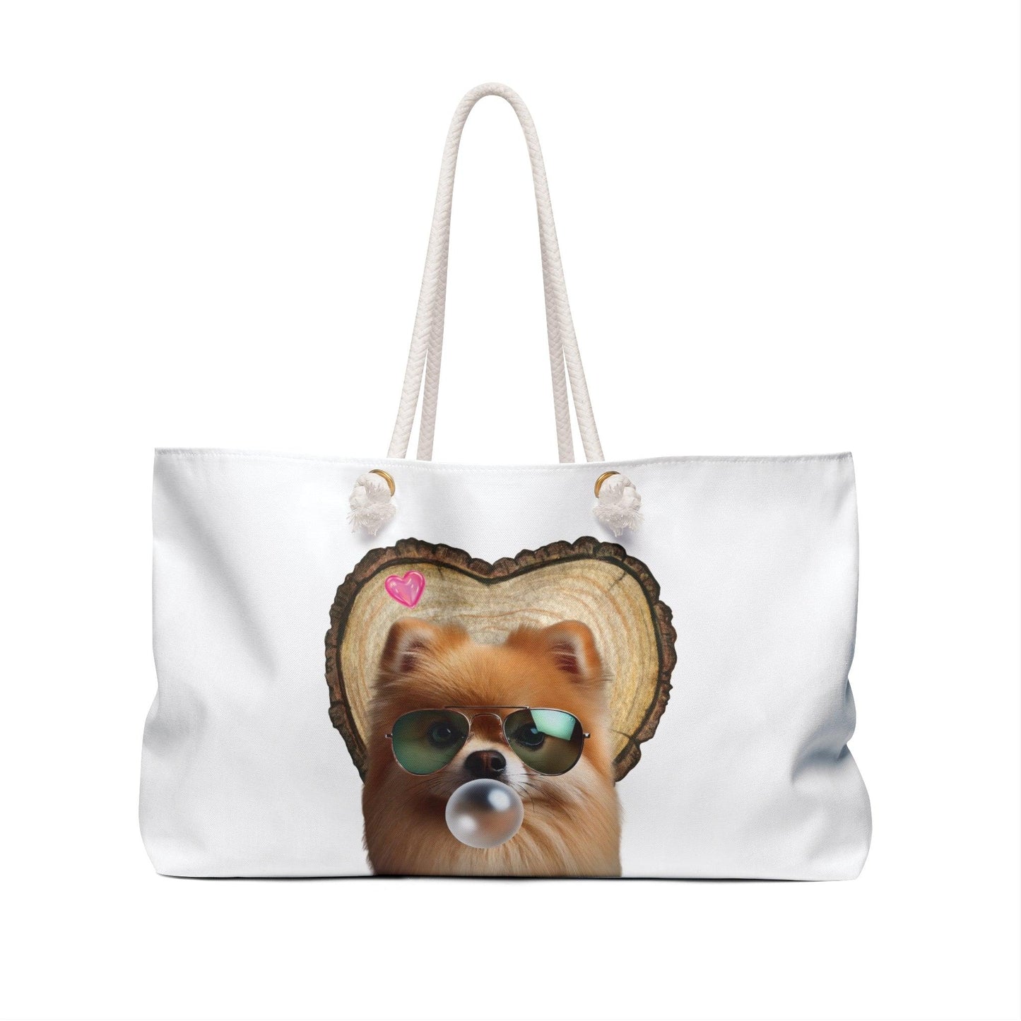 Pom Love Weekender Tote - 🐶💖 Pack Your Bags for a Weekend of Fluff and Fun! 💖🐶 - Whippie's