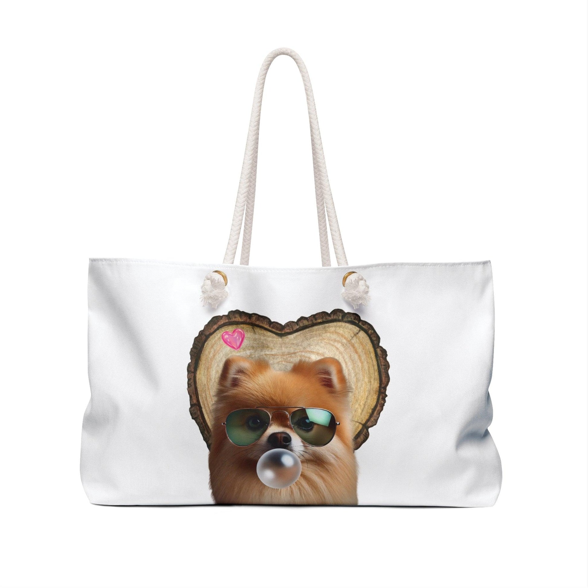 Pom Love Weekender Tote - 🐶💖 Pack Your Bags for a Weekend of Fluff and Fun! 💖🐶 - Whippie's