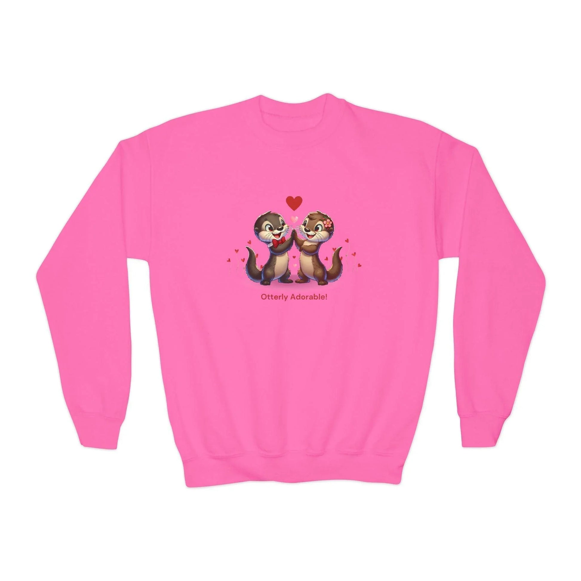 Otterly Adorable! Youth Crewneck Sweatshirt - Cute and Cozy 💖🦦 - Whippie's
